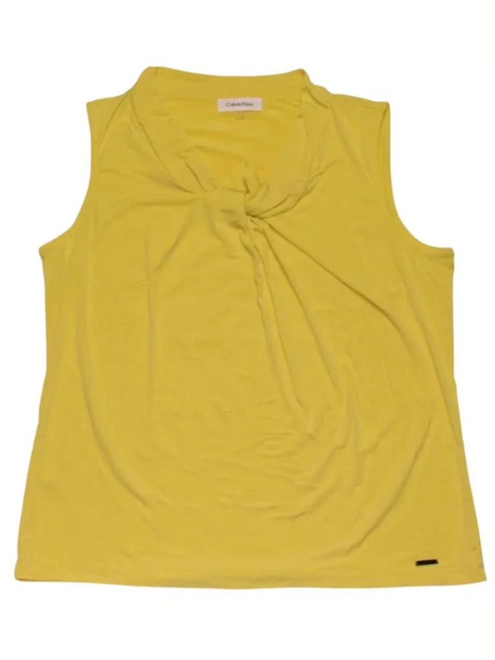 Calvin Klein Women's Sleeveless Shirt Yellow NWOT Size L